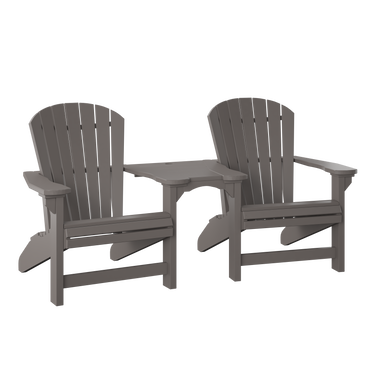 Classic connected Adirondack chair set 