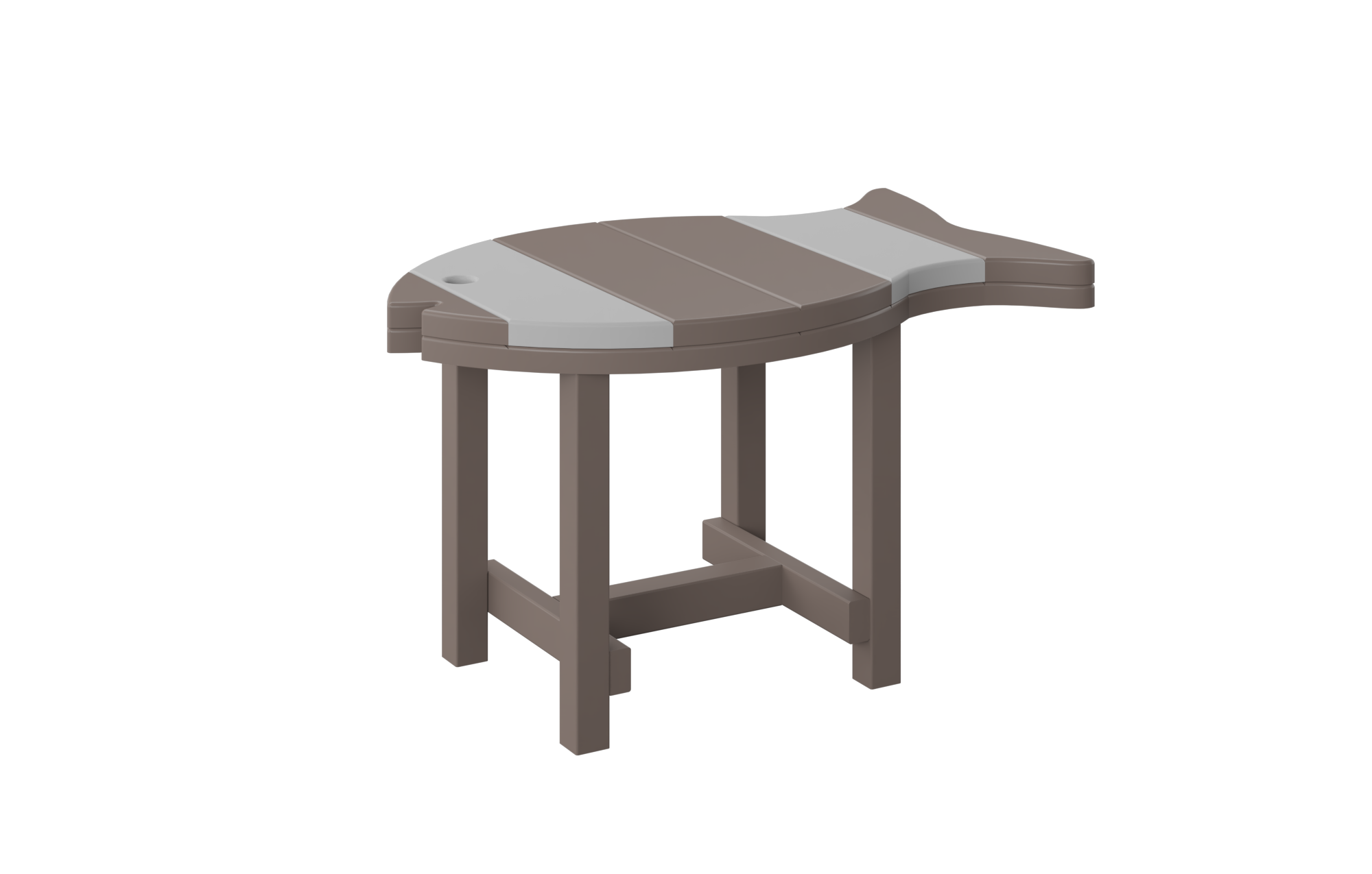 Fish Inlay End Table Classic Fish End Table – Aspire Poly Furniture