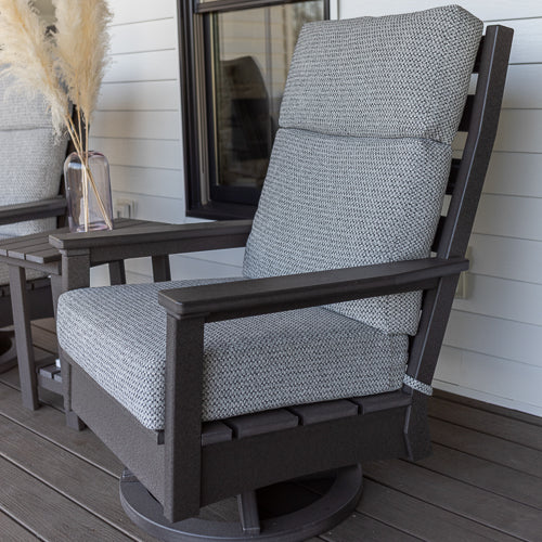 Mennonite Swivel Rocker Coastal High Back Swivel Rocker – Aspire Poly Furniture