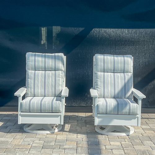 Mennonite Swivel Rocker Coastal High Back Swivel Rocker – Aspire Poly Furniture